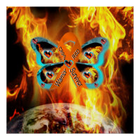 CRPS RSD Warrior Survior Ribbon Butterfly Earth