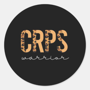 Crps Warrior Leopard Crps Awareness For Man Woman Classic Round Sticker