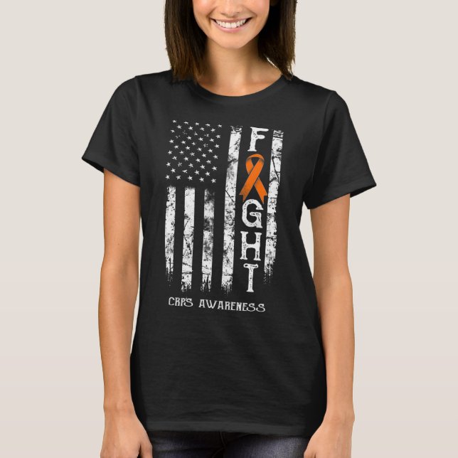 CRPS Warrior US Flag RSD CRPS Awareness T-Shirt (Front)