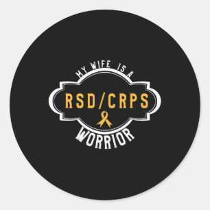 Crpsrsd Awareness Orange Ribbon Tee Gift For Wife Classic Round Sticker