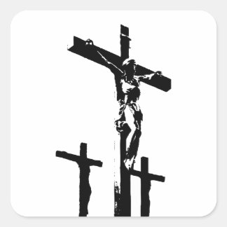 Crucfixion Square Sticker
