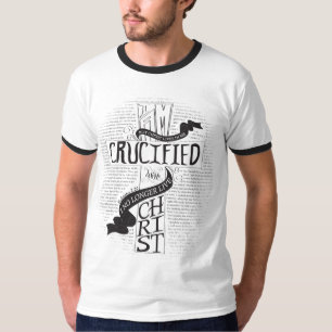 Crucified with Christ - Mens Black/White T-Shirt