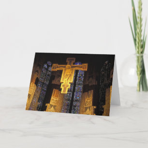 Crucifix above the High altar in the Santa Holiday Card