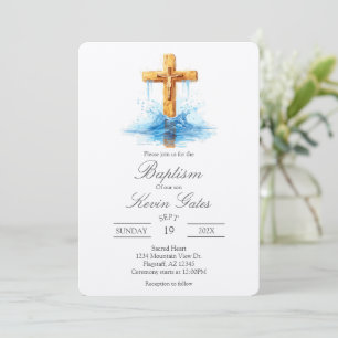 Crucifix baptismInvitation Invitation