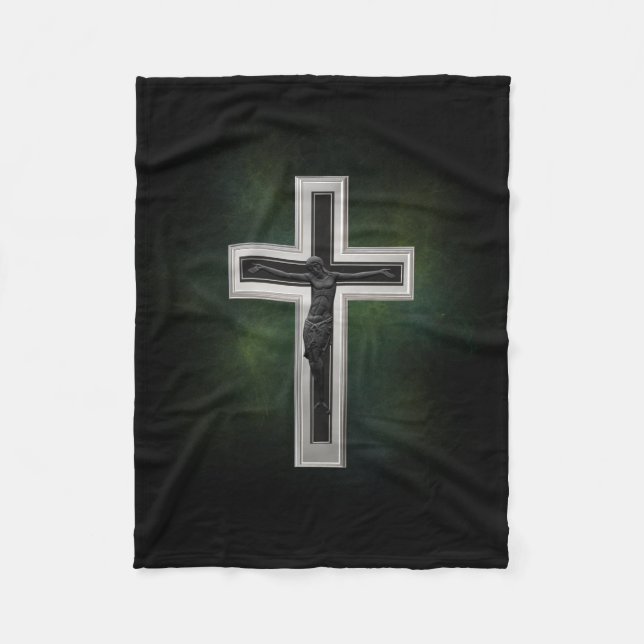Crucifix Fleece Blanket (Front)