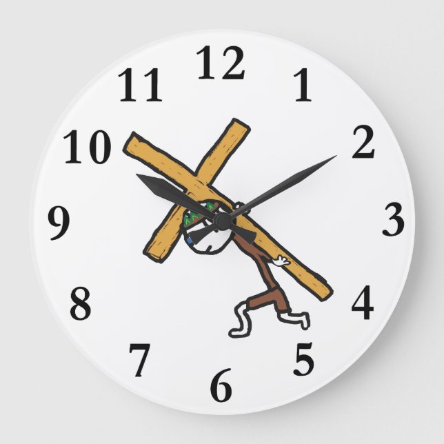 Crucifix Large Clock (Front)