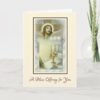 Crucifix Mass Offering Chalice Candles Priest