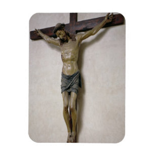Crucifix (polychrome wood) magnet