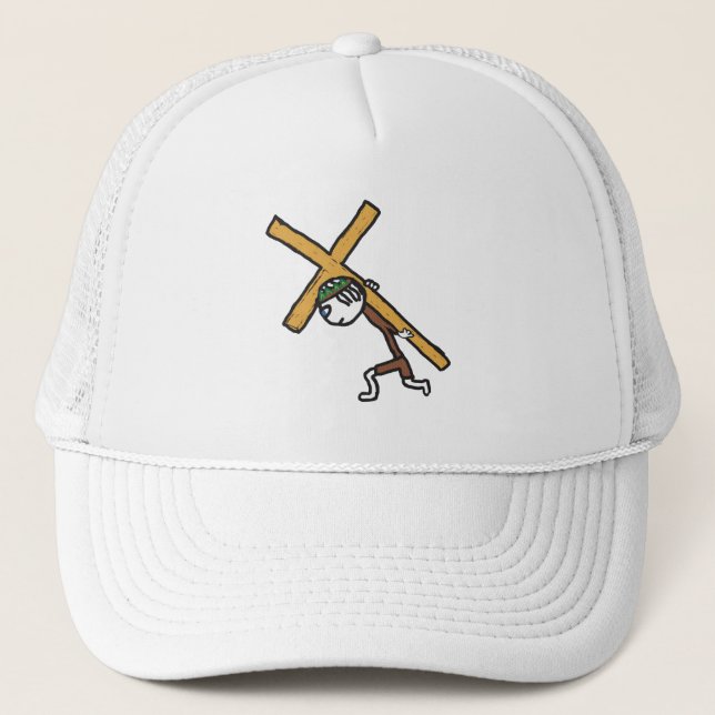 Crucifix Trucker Hat (Front)