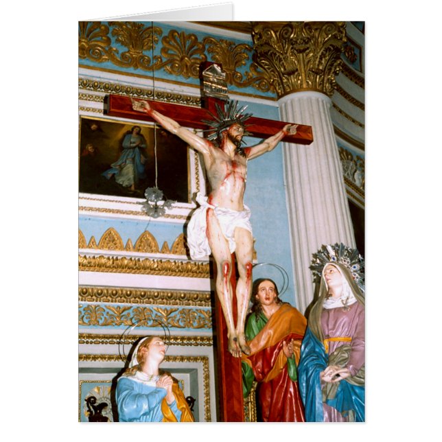 Crucifixion in Malta card (Front)