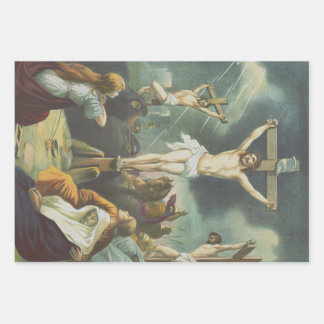 Crucifixion of Jesus Christ Wrapping Paper Sheet