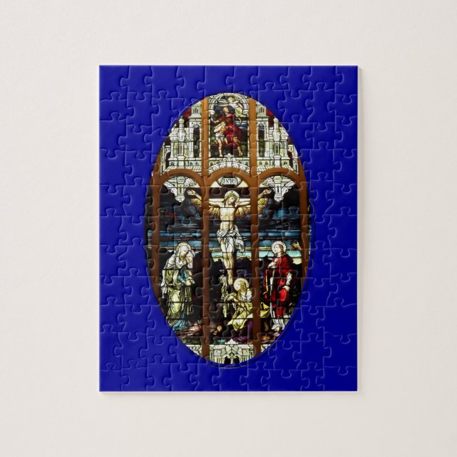 Crucifixion of Jesus stained glass window Jigsaw Puzzle (Vertical)