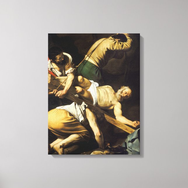 Crucifixion of Saint Peter - Caravaggio Canvas Print (Front)