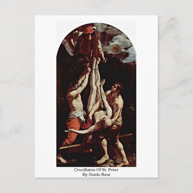 Crucifixion Of St. Peter By Guido Reni Postcard (Front)
