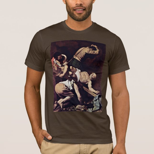 Crucifixion Of St. Peter By Michelangelo Merisi Da T-Shirt (Front)