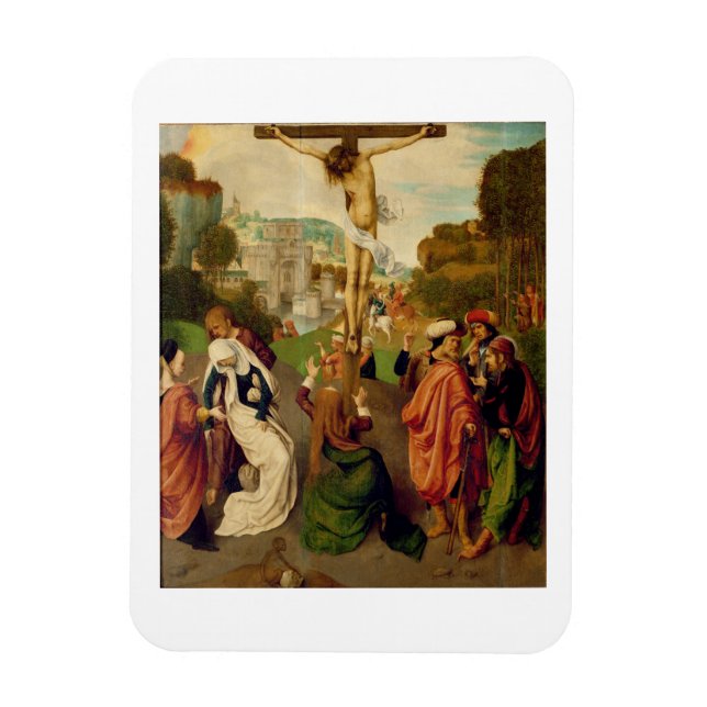 Crucifixion (oil on panel) magnet (Vertical)