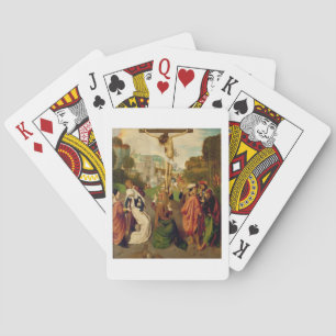 Crucifixion (oil on panel) playing cards