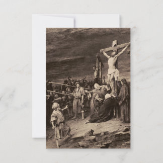 Crucifixion on Calvary Fine Art Holy Card