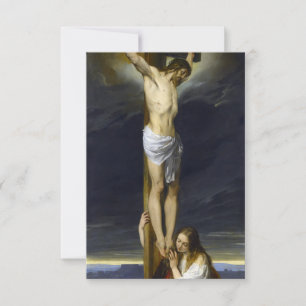Crucifixion with Mary Magdalene Kneeling by Hayez Thank You Card