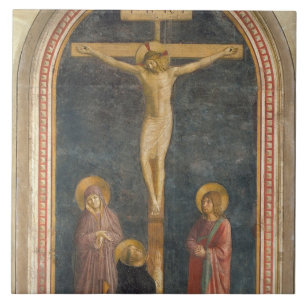 Crucifixion with the Virgin, SS. John the Evangeli Tile