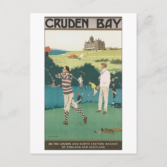 Cruden Bay Golf Poster Postcard (Front)