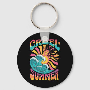 Cruel Summer Retro Wave Palm Tree Holiday Vacation Key Ring