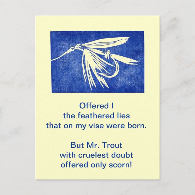 Cruel Trout Postcard (Front)