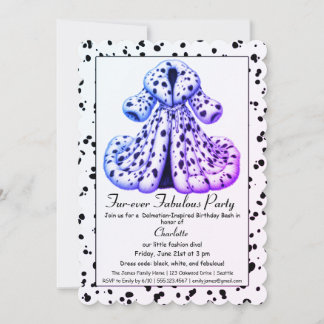 Cruella-Inspired Dalmatian Party – Birthday  Invitation