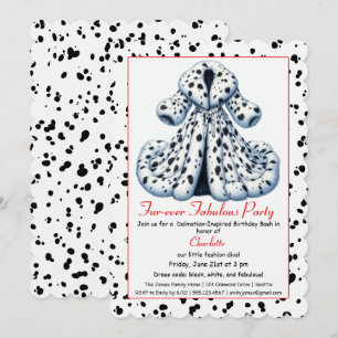 Cruella-Inspired Dalmatian Party – Birthday  Invitation