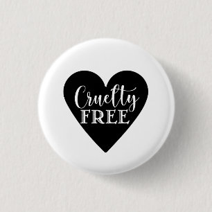 CRUELTY FREE heart 3 Cm Round Badge