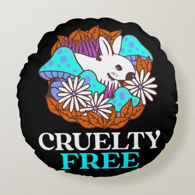 Cruelty free round cushion (Front)