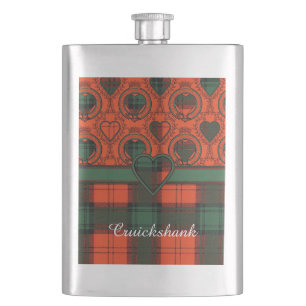 Cruickshank clan Plaid Scottish kilt tartan Hip Flask