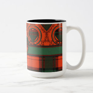 Cruickshank clan Plaid Scottish kilt tartan Two-Tone Coffee Mug