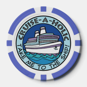 Cruise-A-Holic custom text poker chips