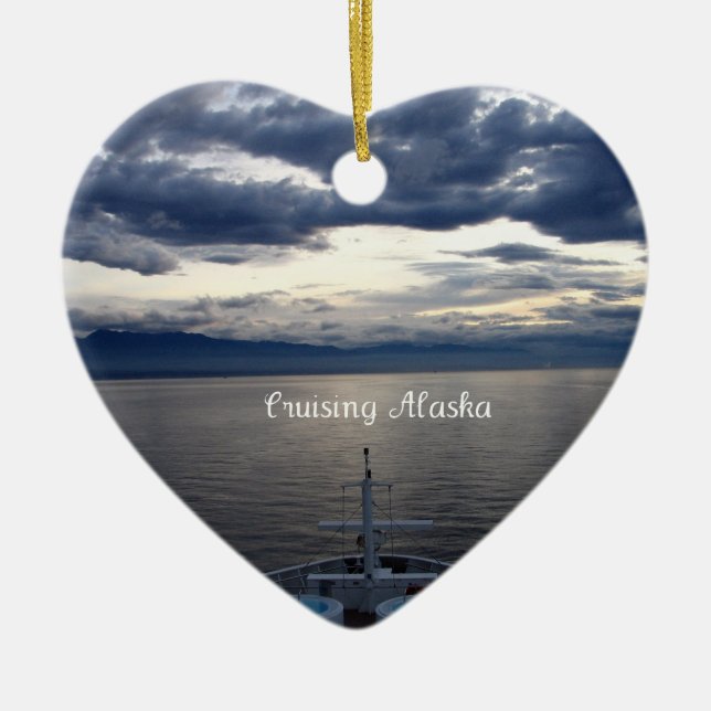 Cruise Alaska Ceramic Tree Decoration (Front)