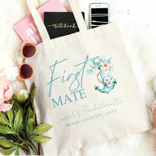 Cruise Bachelorette Party Custom First Mate Tote Bag