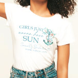 Cruise Bachelorette Personalised  T-Shirt<br><div class="desc">Cruise Bachelorette Party Watercolor Personalised T-Shirt . Elegant and modern design. Matching products can be found in Cruise Bachelorette Party collection.</div>
