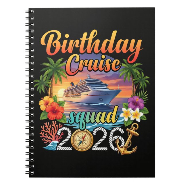 Cruise Birthday Party Vacation Notebook (Front)