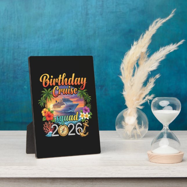 Cruise Birthday Party Vacation Plaque (Side)