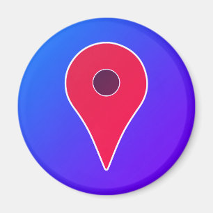 Cruise Cabin Door Marker You Are Here Purple Blue Magnet