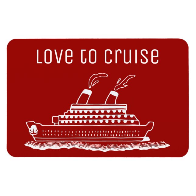 Cruise Cabin Stateroom Door Marker Love To Cruise Magnet (Horizontal)