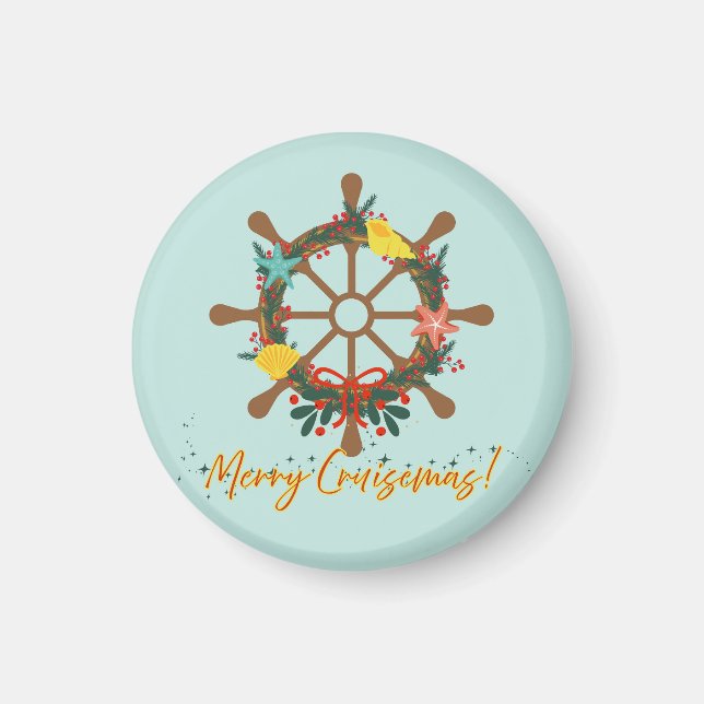 Cruise Christmas Nautical Magnet (Front)