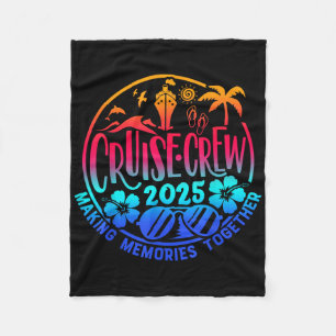 Cruise Crew 2025 Family Friends Vacation Matching Fleece Blanket