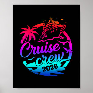 Cruise Crew 2026 Summer Vacation Trip Funny Matchi Poster