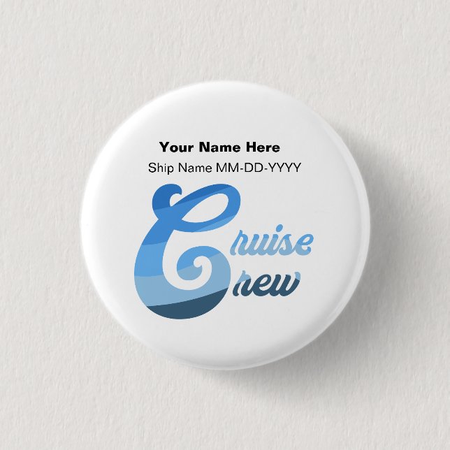 Cruise Crew 3 Cm Round Badge (Front)
