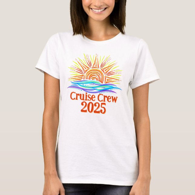 Cruise Crew Sun and Waves T-Shirt (Front)