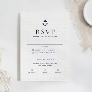 Cruise Destination Wedding RSVP Card