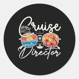 Cruise Director Appreciation Boating Trip Captain Classic Round Sticker
