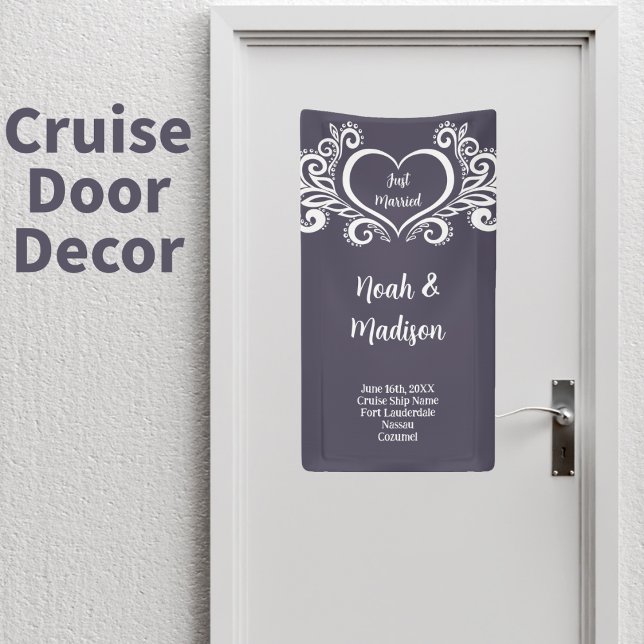 Cruise Door Decor Sign Stateroom Door Just Married (Cruise Door Decor)
