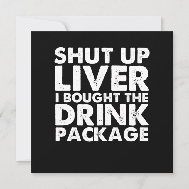 Cruise Drink Package Cruise Ship Cruising Vacation Invitation (Front)